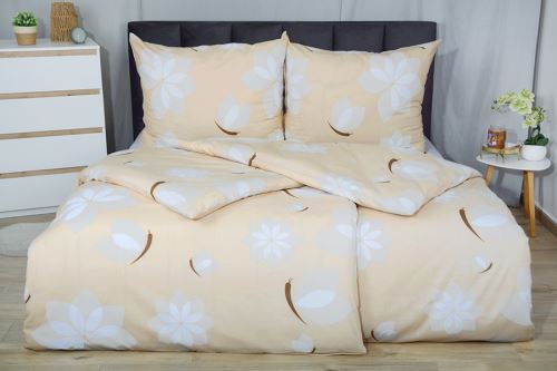 Krepp ágyneműhuzat PLUS hosszított SUMA bézs