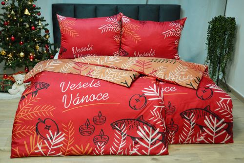 Ágyneműhuzat mikroszatén EXCLUSIVE KARÁCSONY