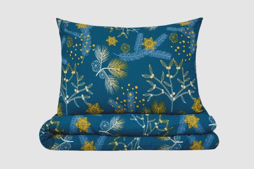 Téli Krepp ágyneműhuzat PLUS NALA kék (1)