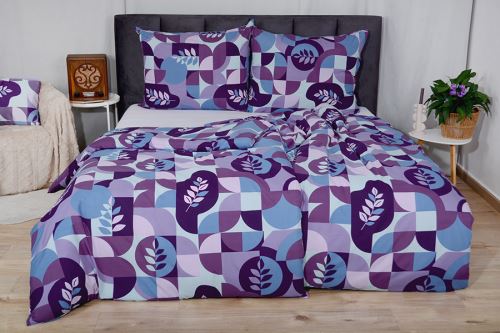 Ágyneműhuzat mikroszatén 4 részes SAFA lila (4)