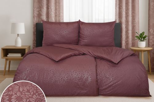 Damaszt mikro ágyneműhuzat PALSA boros