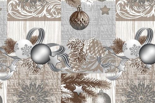 PVC karácsonyi terítő DÍSZEK