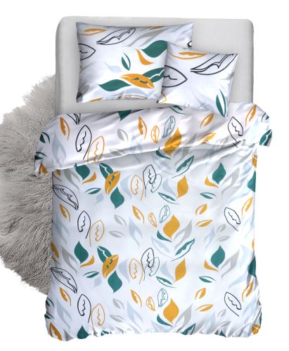 Ágyneműhuzat mikroszatén REZILA fehér (1)