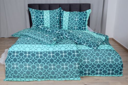 Téli Ágyneműhuzat mikroszatén AKABA türkiz (1)
