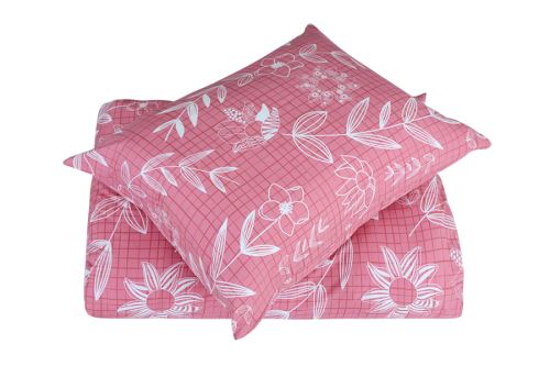 Ágyneműhuzat mikroszatén RAISA rózsaszín (1)