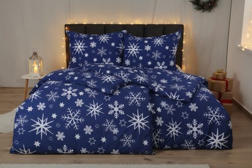 Ágyneműhuzat mikroszatén hosszított KELDA kék