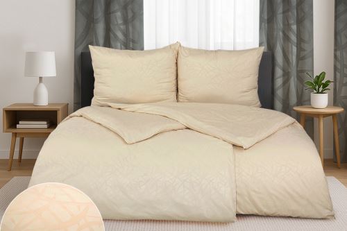 Damaszt mikro ágyneműhuzat MUSA bézs