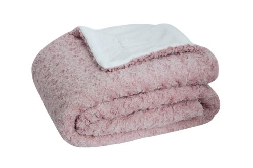 Kétoldalú takaró EVILA régi rózsaszín