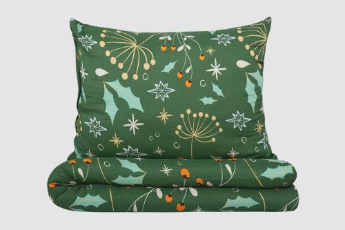 Téli Krepp ágyneműhuzat mikro BASIC TOUTA zöld (1)