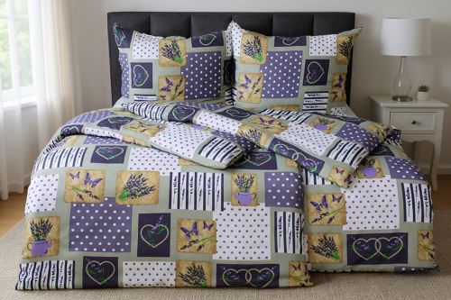 Pamut ágyneműhuzat PLUS KASIA lila