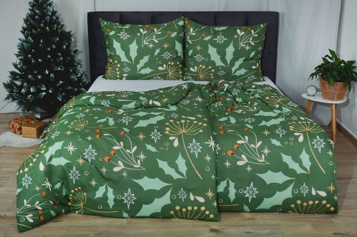 Téli Krepp ágyneműhuzat mikro BASIC TOUTA zöld (3)