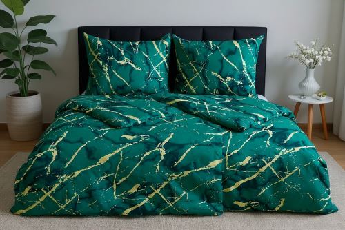 Mikroszálas ágyneműhuzat pamuthatású LUMINA zöld