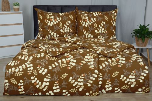 Ágyneműhuzat mikroszatén 4 részes VISA barna