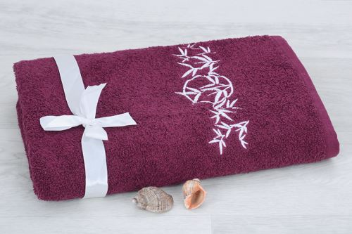 Fürdőlepedő LUNO borvörös