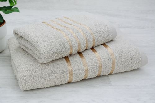 Törölköző és fürdőlepedő szett NARMI bézs