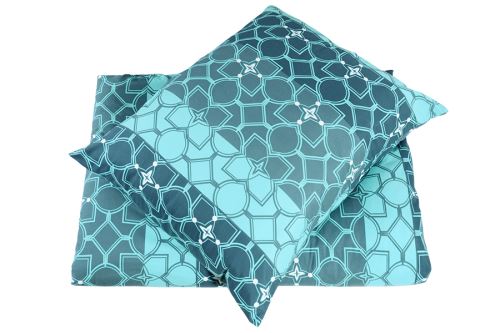 Ágyneműhuzat mikroszatén hosszított AKABA türkiz