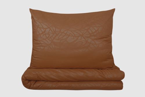 Damaszt mikro ágyneműhuzat MUSA barna (1)