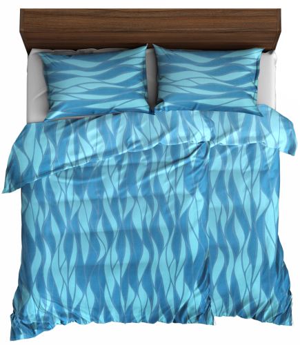 Ágyneműhuzat mikroszatén hosszított MERINA türkiz (2)