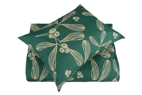 Ágyneműhuzat mikroszatén hosszított VISKA zöld (1)