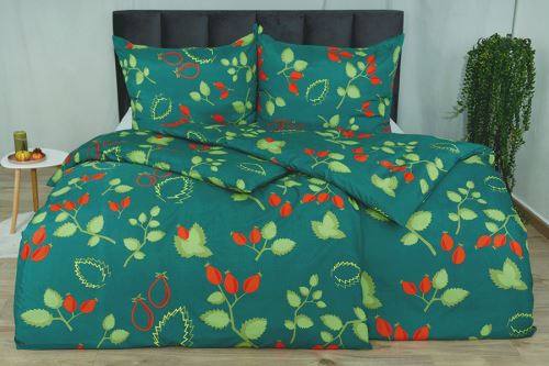 Mikroszálas ágyneműhuzat pamuthatású KADERA zöld