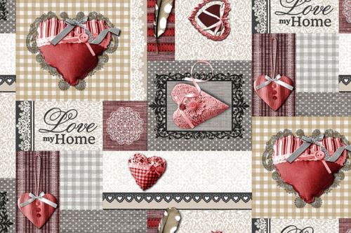 PVC terítő ITTHON piros