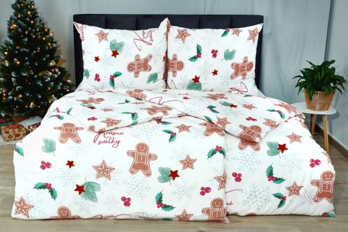 Karácsonyi Pamut ágyneműhuzat PLUS PARNA fehér Karácsonyi Pamut ágyneműhuzat PLUS PARNA fehér