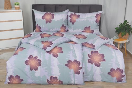 Mikroszálas ágyneműhuzat pamuthatású LEJA szürke