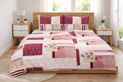 Ágyneműhuzat mikroszatén ORNY régi rózsaszín