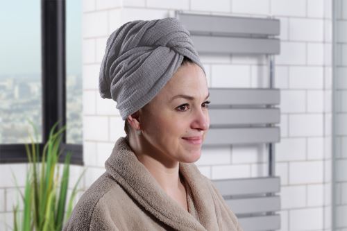 Gyorsanszáradó NERA hajturbán sötét szürke