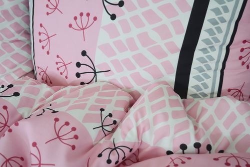 Pamut ágyneműhuzat PLUS 4 részes MOLEDA rózsaszín (5)