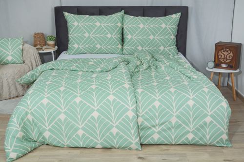 Krepp ágyneműhuzat PLUS hosszított RENELA zöld (3)