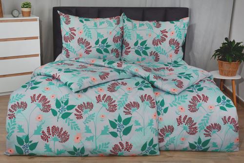 Krepp ágyneműhuzat BASIC NIVA szürke