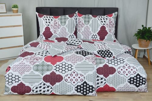 Flanel mikro ágyneműhuzat OLETA boros