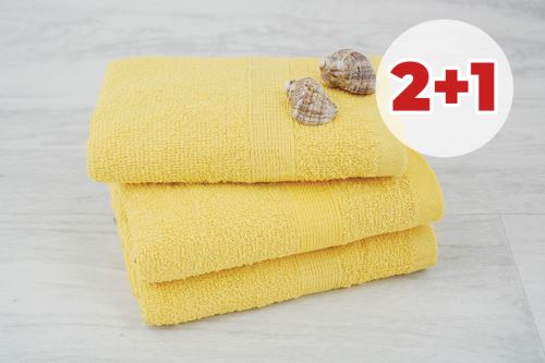 2 Törölköző  szett EKONOM sárga + INGYEN törölköző