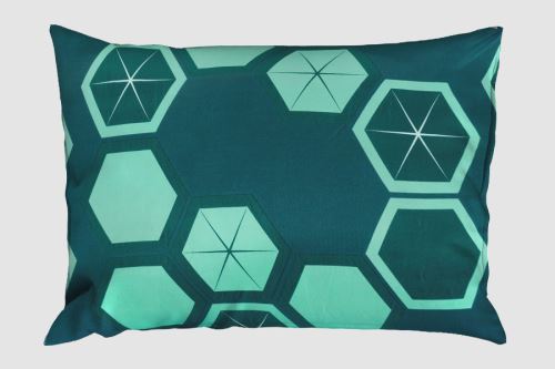 Ágyneműhuzat mikroszatén hosszított VINKA türkiz (2)