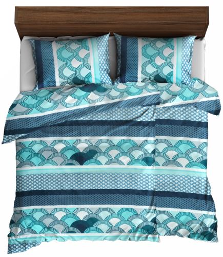 Mikroszálas ágyneműhuzat pamuthatású hosszított DELFA türkiz (2)