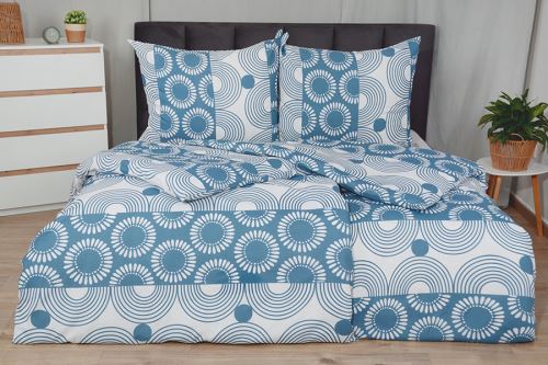 Pamut ágyneműhuzat PLUS 4 részes ZITA kék