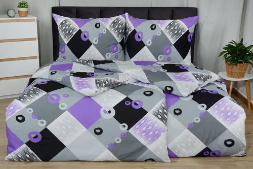 Pamut ágyneműhuzat BASIC TALONA lila