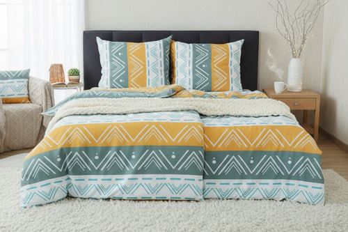 Pamut ágyneműhuzat hosszított PLUS KOMA okker (5)