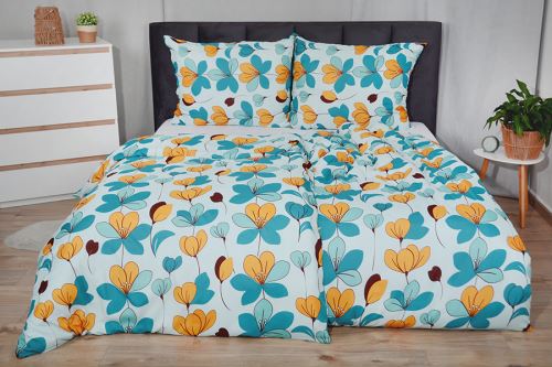 Krepp ágyneműhuzat mikro BASIC hosszított GOLA türkiz (3)