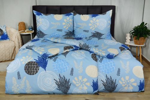 Pamut ágyneműhuzat BASIC 4 részes SNELA kék