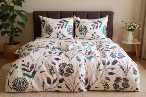 MUSZLIN mikroszálas ágyneműhuzat 4 részes SINA lilarózsaszín (2)