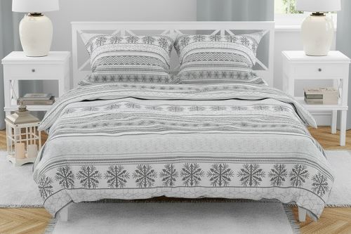 Téli Pamut ágyneműhuzat PREMIUM RINA szürke