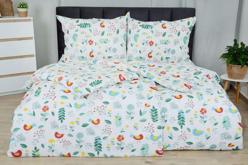 Pamut ágyneműhuzat PLUS 4 részes MADARA fehér