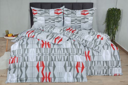 Ágyneműhuzat mikroszatén MENTO piros