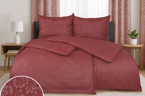 Damaszt mikro ágyneműhuzat MAVA boros