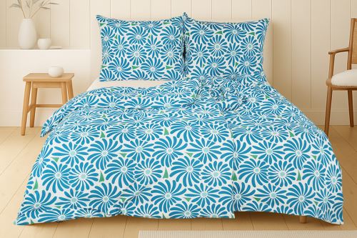 Ágyneműhuzat mikroszatén 4 részes IMBA kék