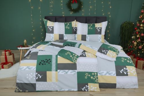 Ágyneműhuzat mikroszatén 4 részes PASKA zold