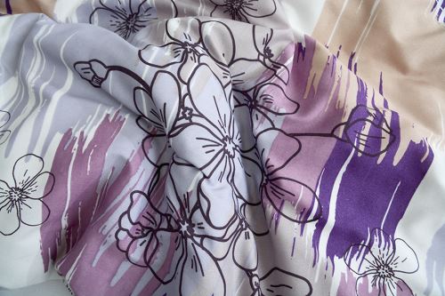 Pamut ágyneműhuzat hosszított PLUS TIARA halványlila (5)