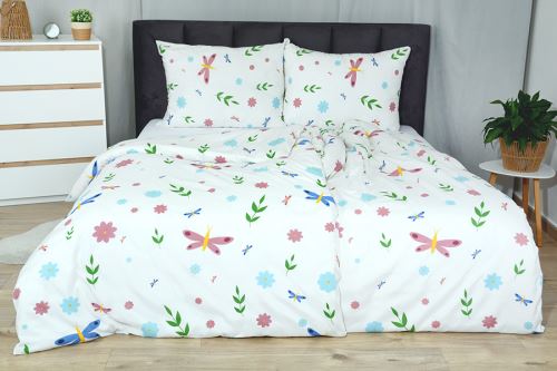 Krepp ágyneműhuzat PLUS hosszított ANEMA fehér (3)